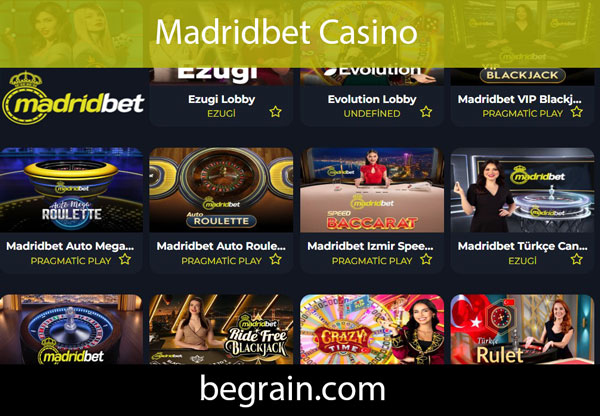 Madridbet casino canlı oyunlarıyla önde gelmektedir.